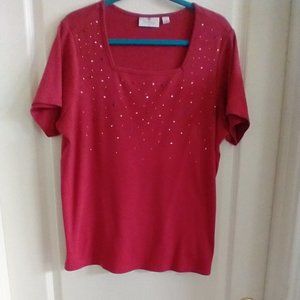 Quacker Factory Top by Jeanine Bice - Red